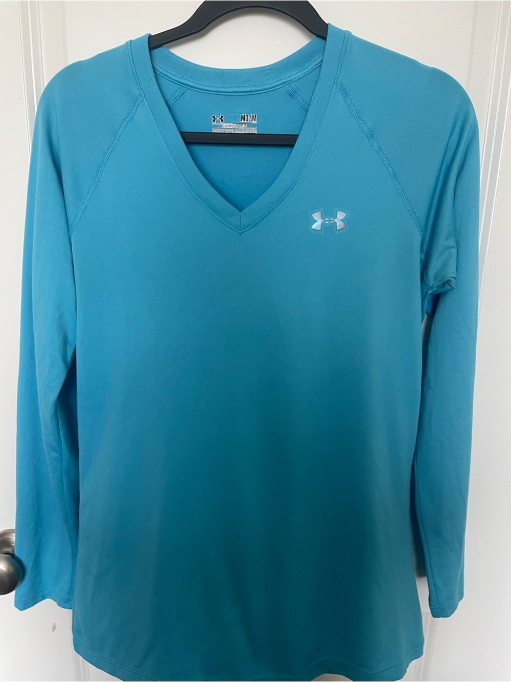 Under Armour Light Blue HeatGear Semi-Fitted Athletic Top